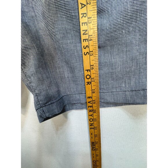 Banana Republic Mens Aiden Short Stretch Sz 34 Navy White Houndstooth Drawstring - Picture 6 of 9